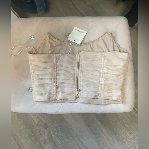 Tulle corset in blush. Size large - Picture 3 of 8